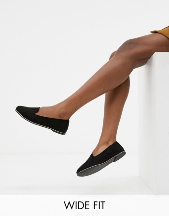 New Look Wide Fit Slip On Crne - Ženske Cipele | 48219WGBC